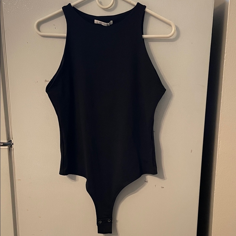 Reoria Large NWT Classic Black Bodysuit
